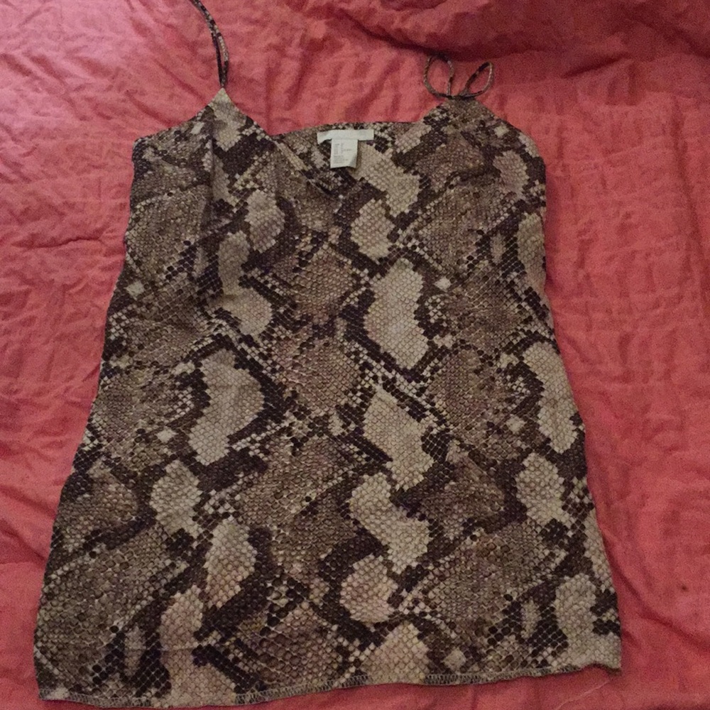 Snakeskin Spaghetti Strapped Shirt